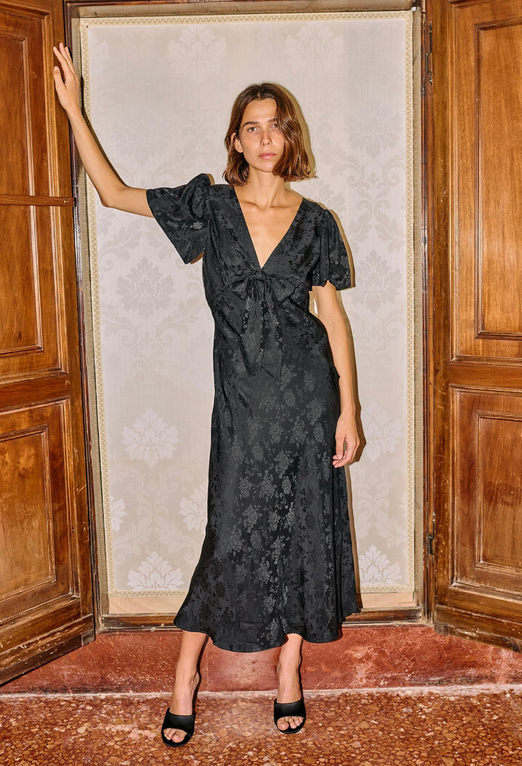 Brunello Black Jacquard Dress – Ciao Lucia