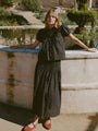 Laila Black Cotton Voile Top