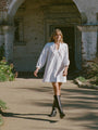 Tania White Cotton Poplin Dress