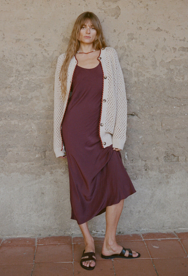 Julisa Bone Cotton Knit Cardigan