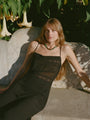 Beverly Black Georgette Silk Dress