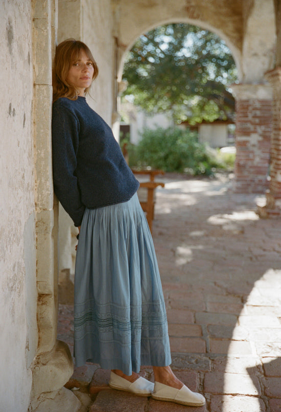 Enika Slate Cotton Voile Skirt