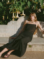 Beverly Black Georgette Silk Dress
