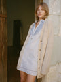 Marlyne Wheat Wool Cardigan