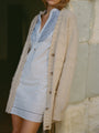 Marlyne Wheat Wool Cardigan