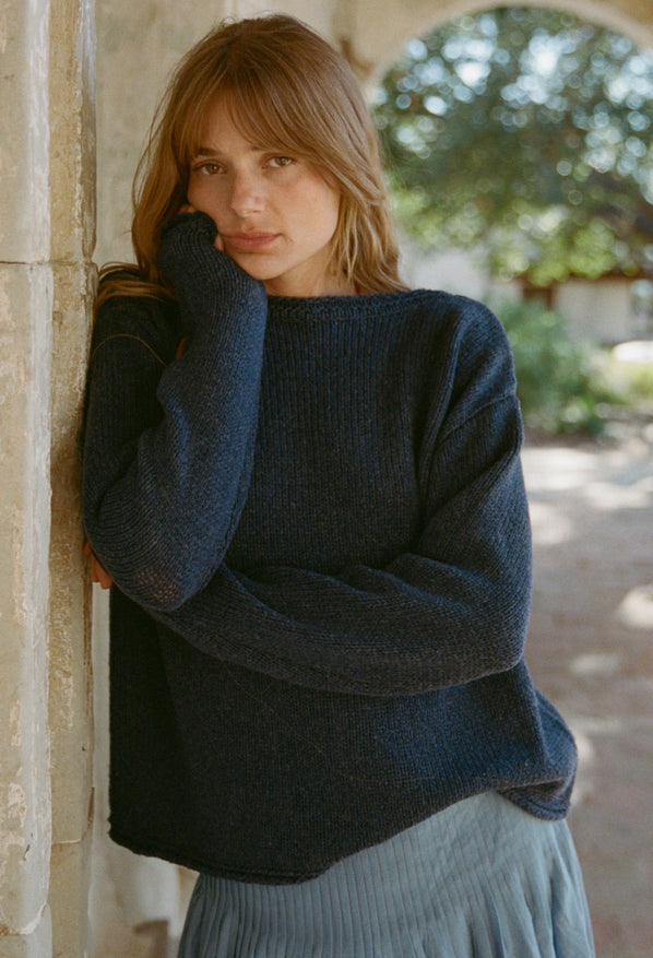 Sadie Denim Wool Blend Pullover