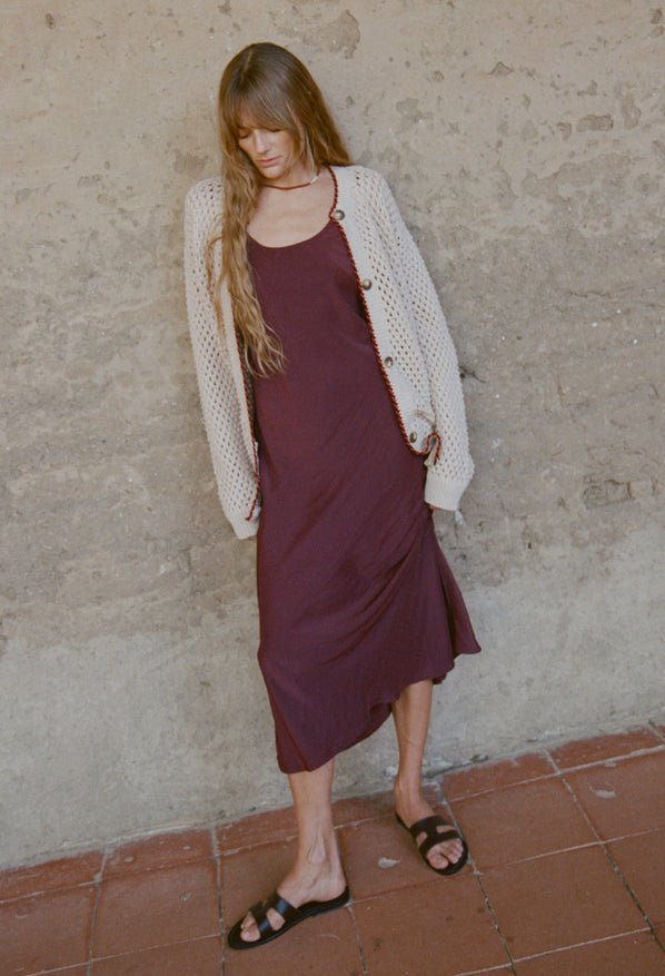 Julisa Bone Cotton Knit Cardigan