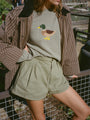 Mariko Khaki Chino Short