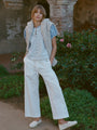 Dania White Cotton Poplin Pant