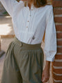 Soley White Cotton Poplin Top