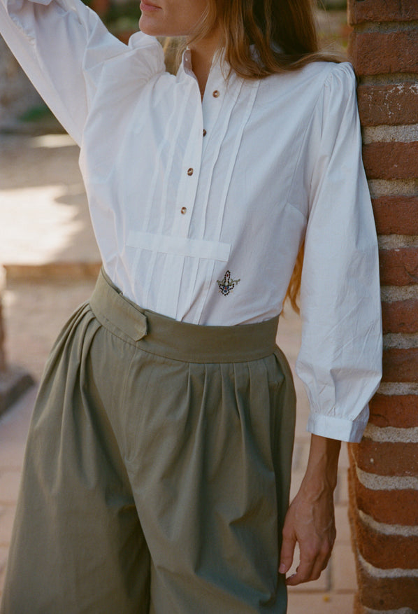 Soley White Cotton Poplin Top