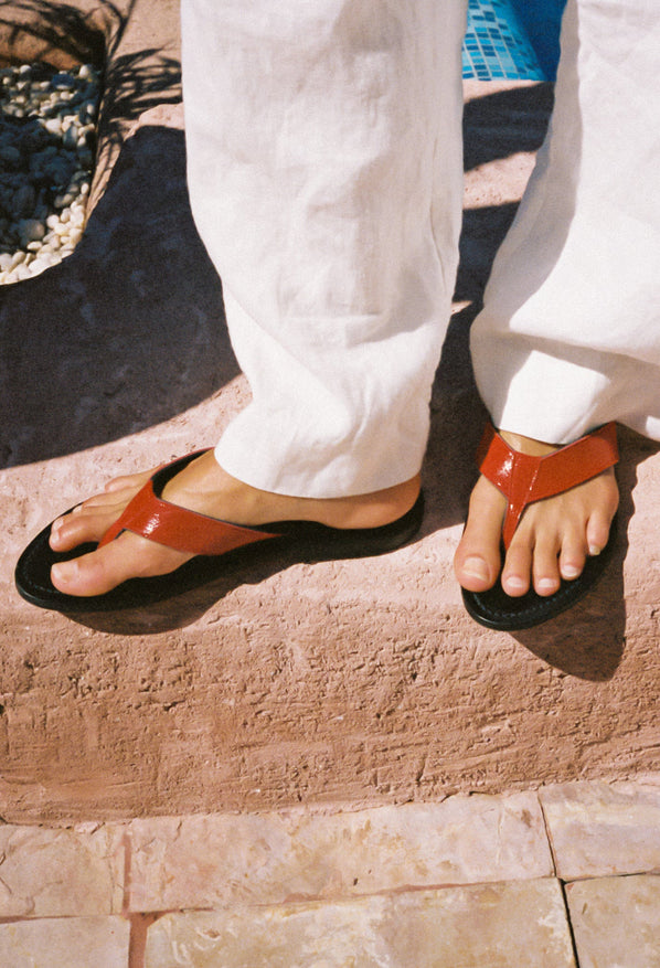 Jacques x Ciao Lucia Red Flip Flop