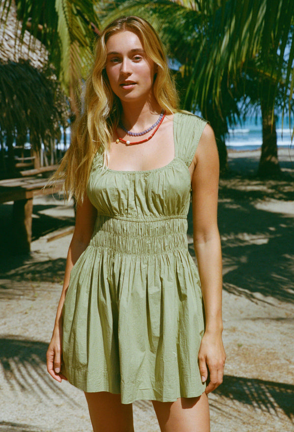 Ciao Lucia Abella Khaki Washed Cotton Poplin Dress XXS Ciao Lucia Abella Khaki Washed Cotton Poplin Dress XXS