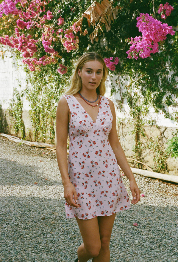 Castelo Geranium Print Silk Mini Dress Ciao Lucia Castelo Geranium Print Silk Mini Dress Ciao Lucia
