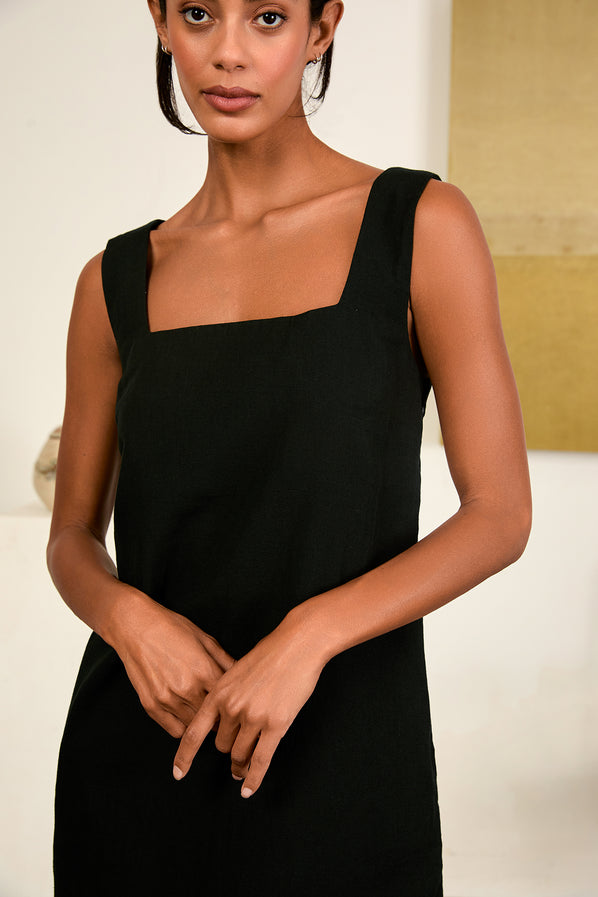 Salone Black Linen Maxi Dress Ciao Lucia Salone Black Linen Maxi Dress Ciao Lucia