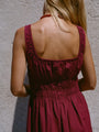 Iris Bordeaux Cotton Dress