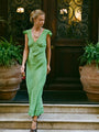 Isol Dress Jade Floral Embroidery