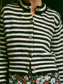 Firenze Black + White Stripe Cardigan