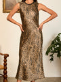 Lukka Leopard Printed Silk Charmeuse Dress