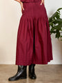 Rosa Skirt Bordeaux Cotton Poplin