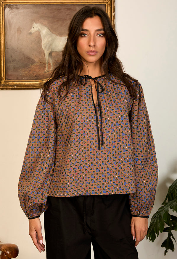 Myra Top Stained Glass Cotton Voile