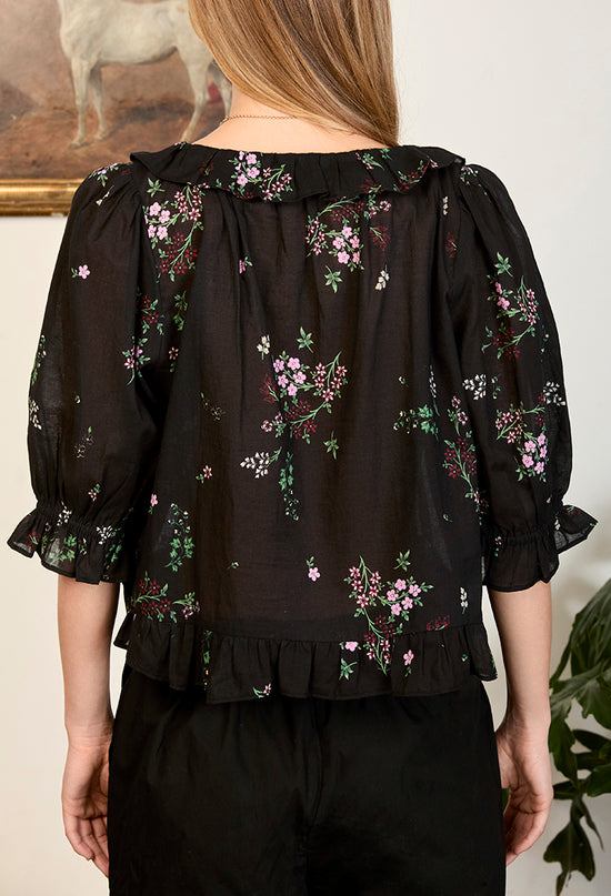 Thora Top Wildflower Print Cotton Voile
