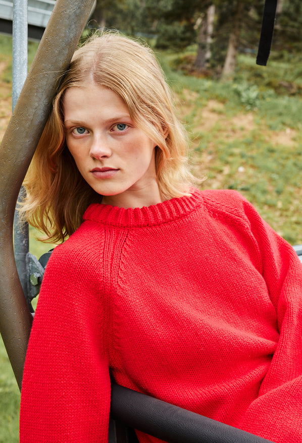 Brolio Red Wool Pullover