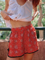 Bibbi Red Begonia Silk Short