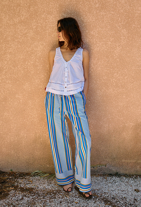 Yuli Stripe Twill Pant