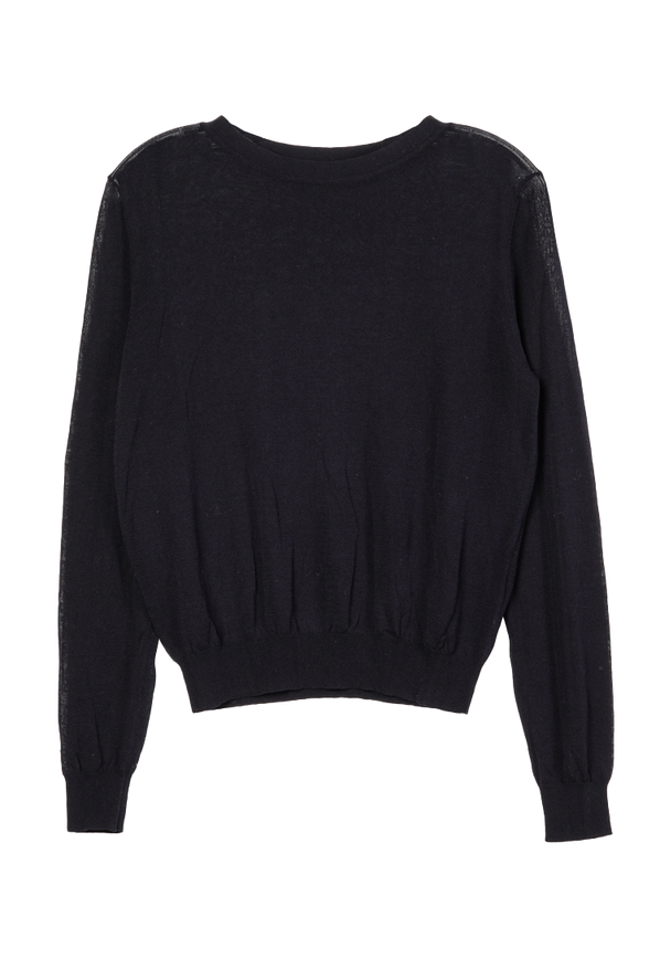Lacerta Black Sheer Pullover Sweater