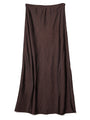 Concetta Brown Satin Skirt