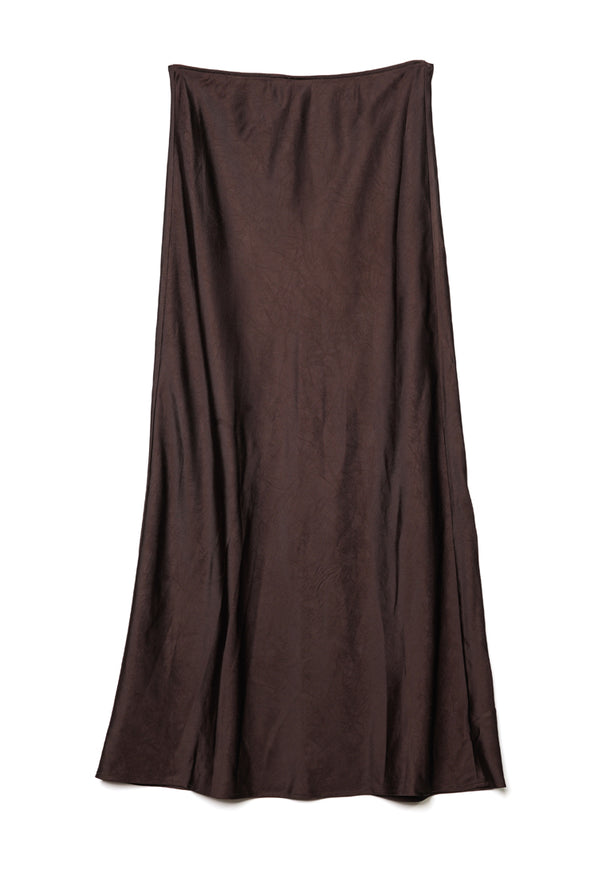 Concetta Brown Satin Skirt