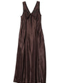 Serena Brown Satin Dress