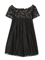 Elea Embellished Cotton Dress Black
