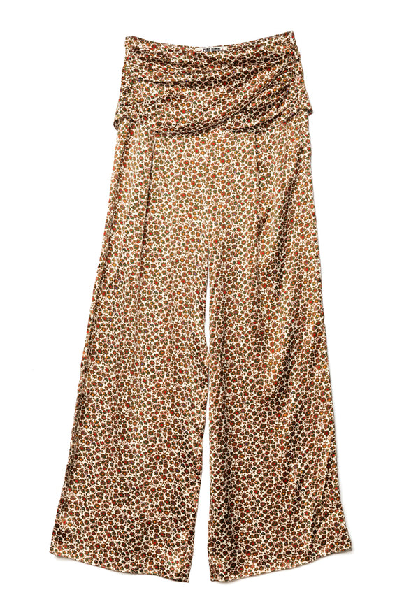 Saimi Floral Charmeuse Silk Pant
