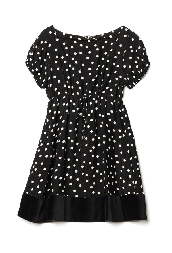 Hannele Dupioni Dot Dress