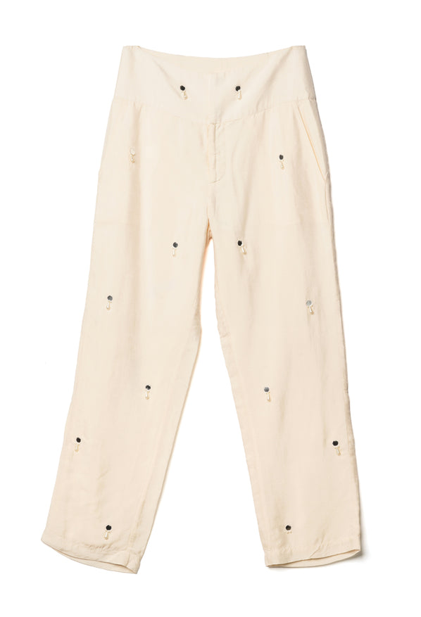 Jessa Ivory Dupioni Pant