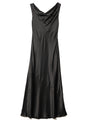 Vivi Black Charmeuse Silk Dress