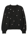 Gearda Embroidered Alpaca Pullover Black