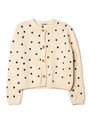 Maija Polka Dot Cotton Cardigan Ivory