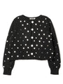 Deo Mirrored Cotton Cardigan Black