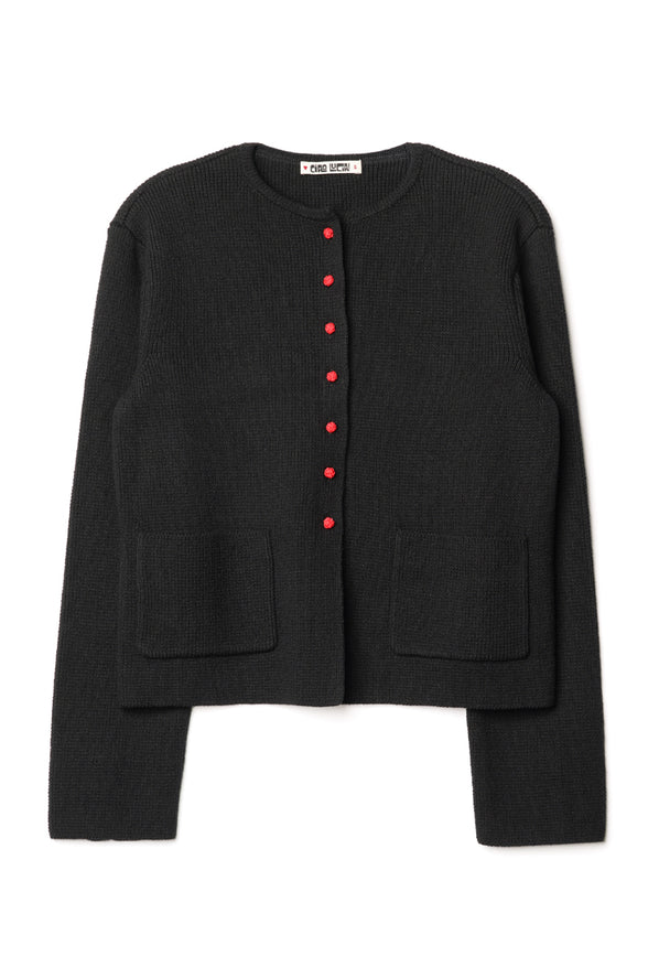 Silja Cotton Cardigan Black