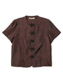 Lousia Brown Satin Top