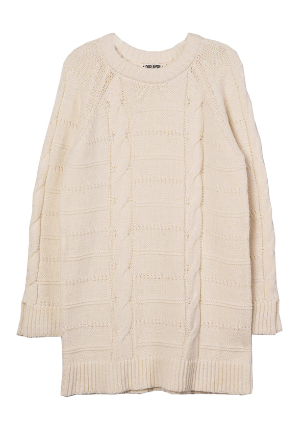 Pria Cable Knit Ivory Sweater Dress Ciao Lucia Pria Cable Knit Ivory Sweater Dress Ciao Lucia