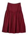 Rosa Skirt Bordeaux Cotton Poplin