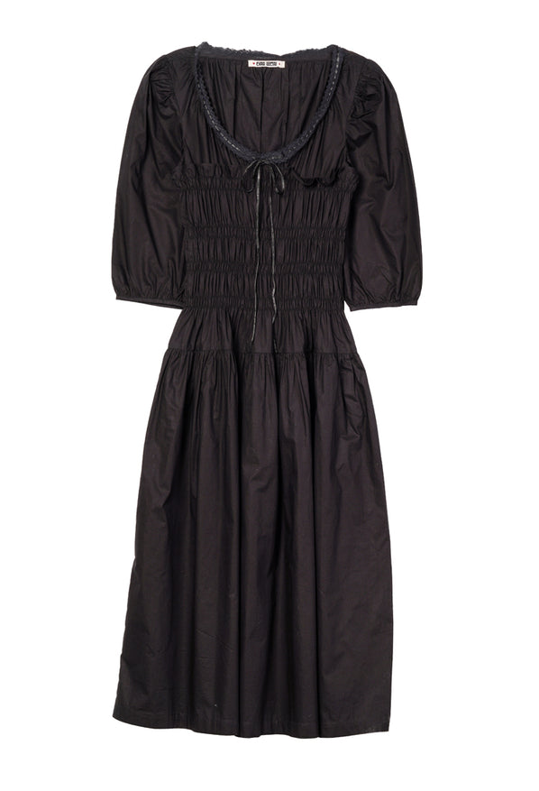 Andrine Dress Black Cotton Poplin