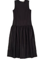 Jenetta Black Cotton Poplin Dress