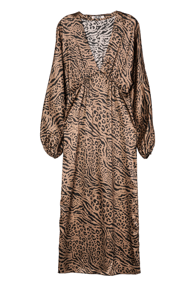 Asta Leopard Printed Silk Charmeuse Dress – Ciao Lucia