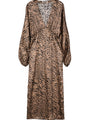Asta Leopard Printed Silk Charmeuse Dress