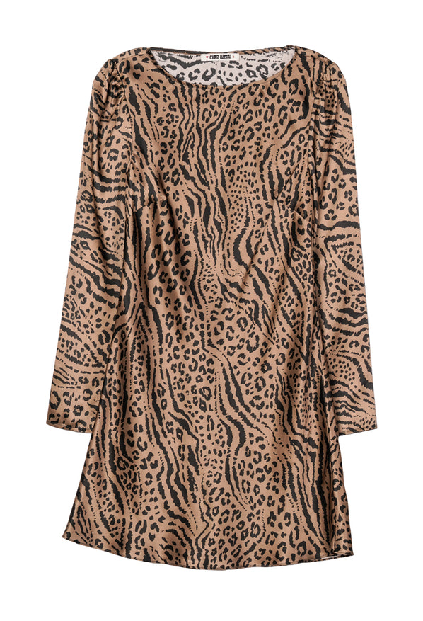 Patrice Leopard Printed Silk Charmeuse Dress